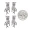 Vintage Left and Right Antiqued Silver Plated Brass Hand Charms - Two Pairs of Hands - S-C241
